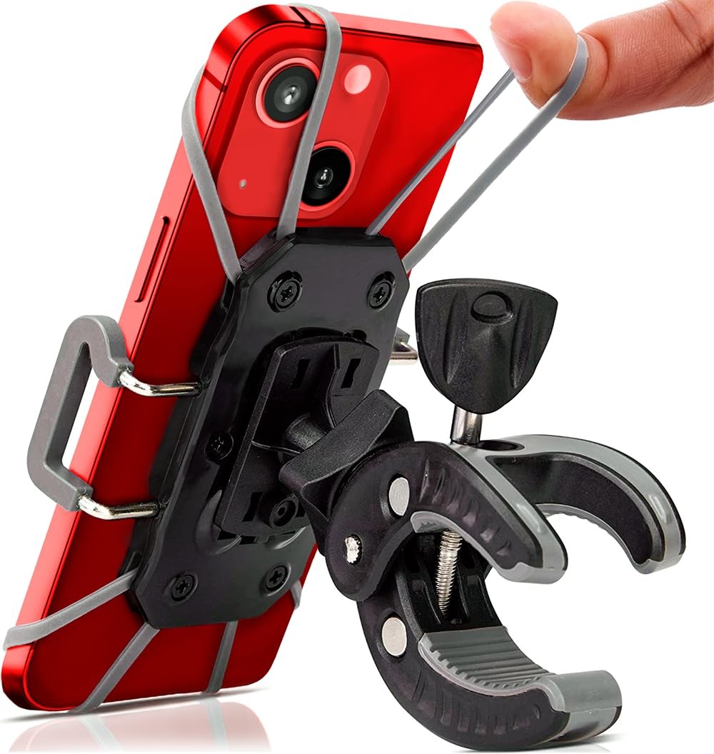 Bike & Motorcycle Mount - For iPhone 16 (15, Xr, SE, Max/Plus), Galaxy S22 or...