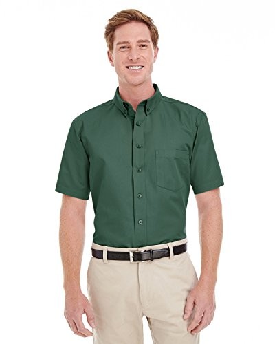 HARRITON - ИЗДЕЛИЕ БРЕНДА HARRITON MENS FOUNDATION S/S РУБАШКА ИЗ САРЖИ 5XL - ЗЕЛЕНЫЙ