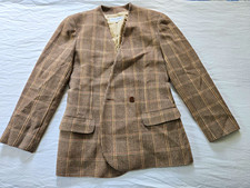Giorgio Armani le Collezioni Women's Blazer Jacket Size 8 Brown Wool Blend