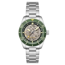 Croft 42 Skeleton Automatic Green / Stainless Steel | Black Dial Wristwatch SP-5