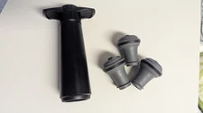 Vacu Vin Wine Saver Vacuum Pump Set with 3 Stoppers - Black