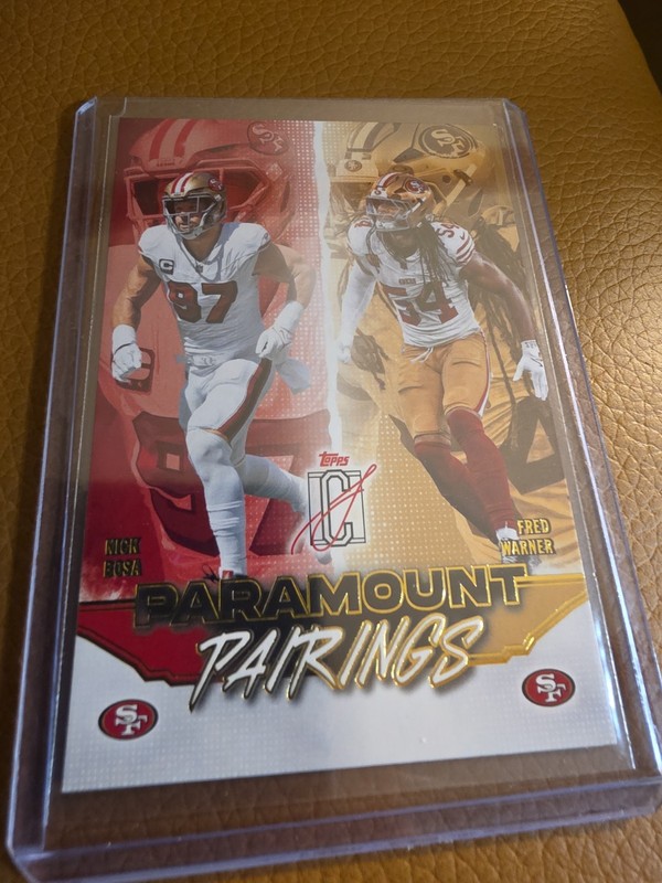 2025 Topps Signature Class Paramount Pairings Nick Bosa/Fred Warner PP-15