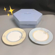 Wedgwood Time for Wedgwood Yellow & Blue Plates Set of 2 – 17.5cm / 7"