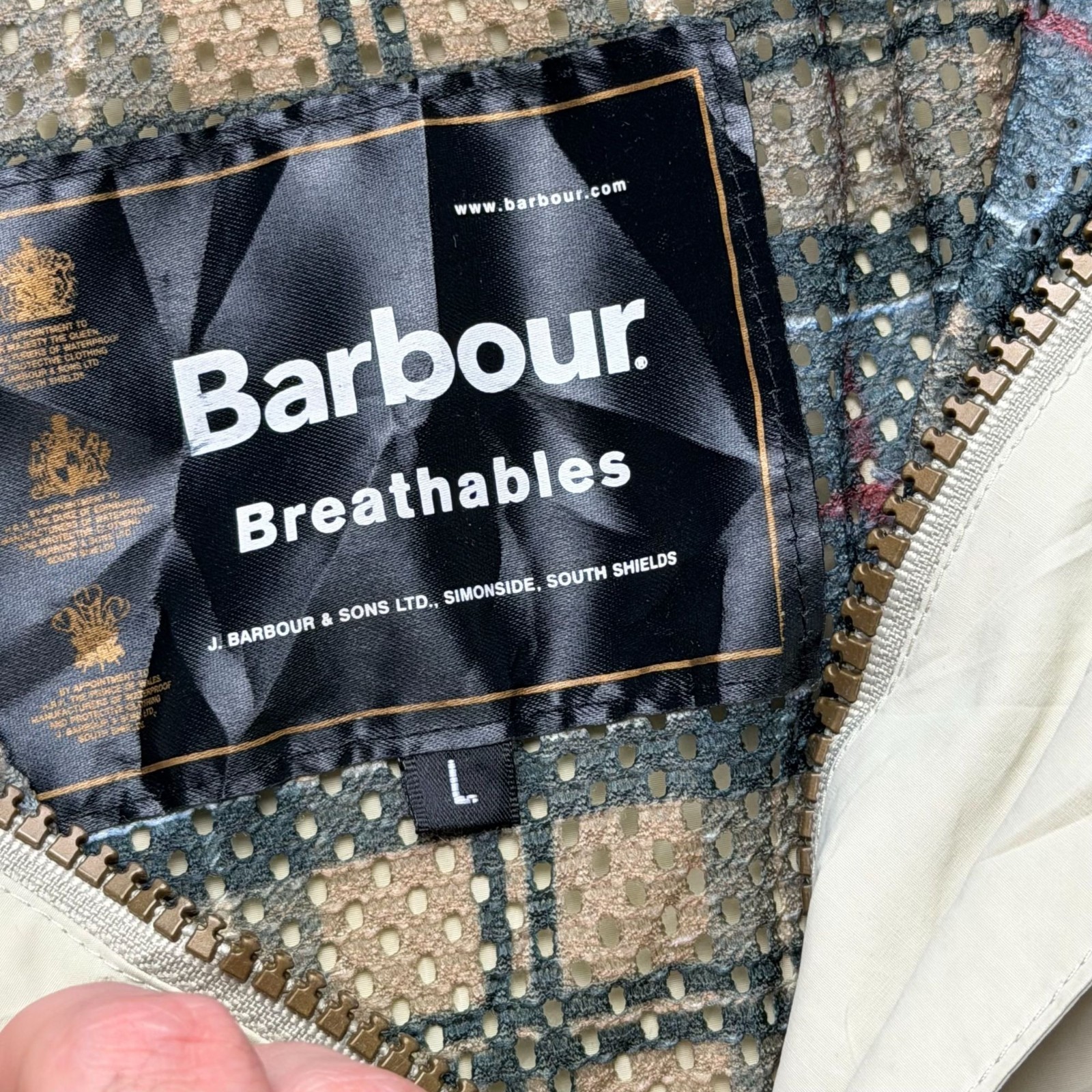 Vtg 90s Barbour Cream Breathables Trench Coat L Rare Archival Grail image 5