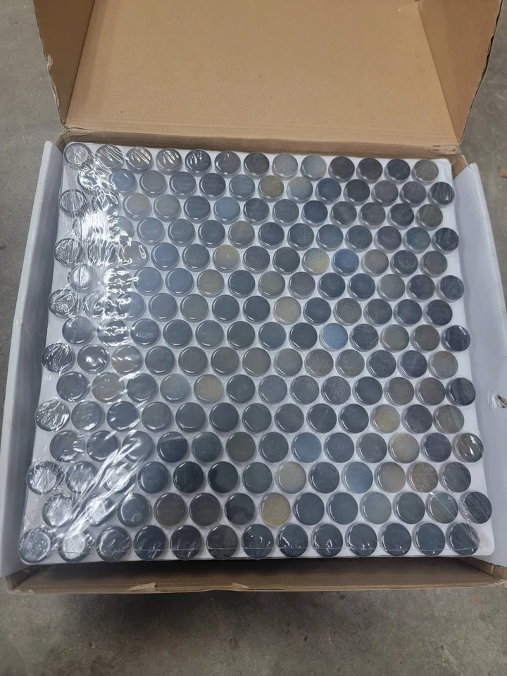 10 SHEETS ( 8.4 sq ft ) Penny Round Multicolor Mosaic Tile for Kitchen Bathroom - Image 2 of 4