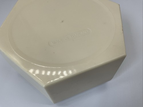 Set 3 scatole portagioie vintage esagonali in plastica con fiori giapponesi - Foto 6 di 6