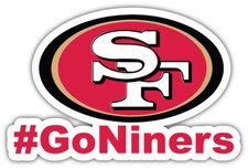 San Francisco 49ers Hashtag NFL Sport Car Bumper Sticker Decal ''SIZES''