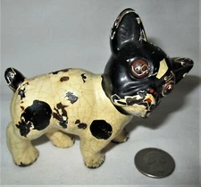 ANTIQUE HUBLEY USA CAST IRON BOSTON TERRIER DOG NOVELTY ROOM STATUE TOY DOORSTOP