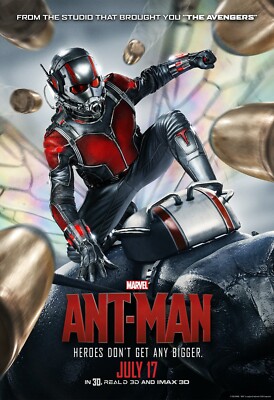 2015 Ant-Man Movie Poster 11X17 Marvel Paul Rudd Scott Lang Michael Douglas  🐜🍿