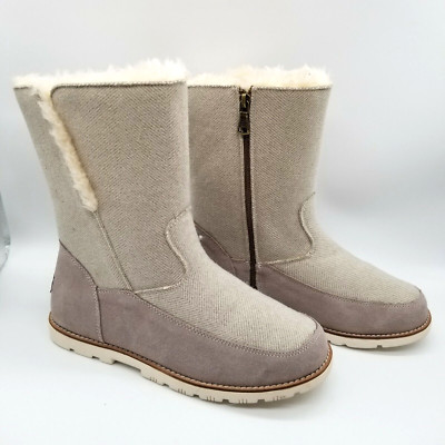 Lamo Womens Brighton EW2042 Toque Faux Fur Zipper Mid Calf Winter Boots Size 9