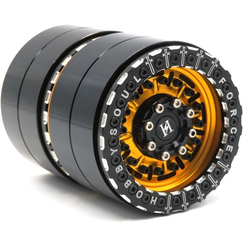 2x RC Allloy 2.2 beadlock wheels Rims For RC Crawler Trx4 Scx10 Capra Ryft Gen8 - Picture 9 of 53