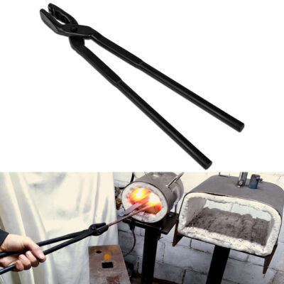 16 inch Beginner Blacksmith Wolf Jaw Tongs Bladesmith Knife Making Forge Tongs