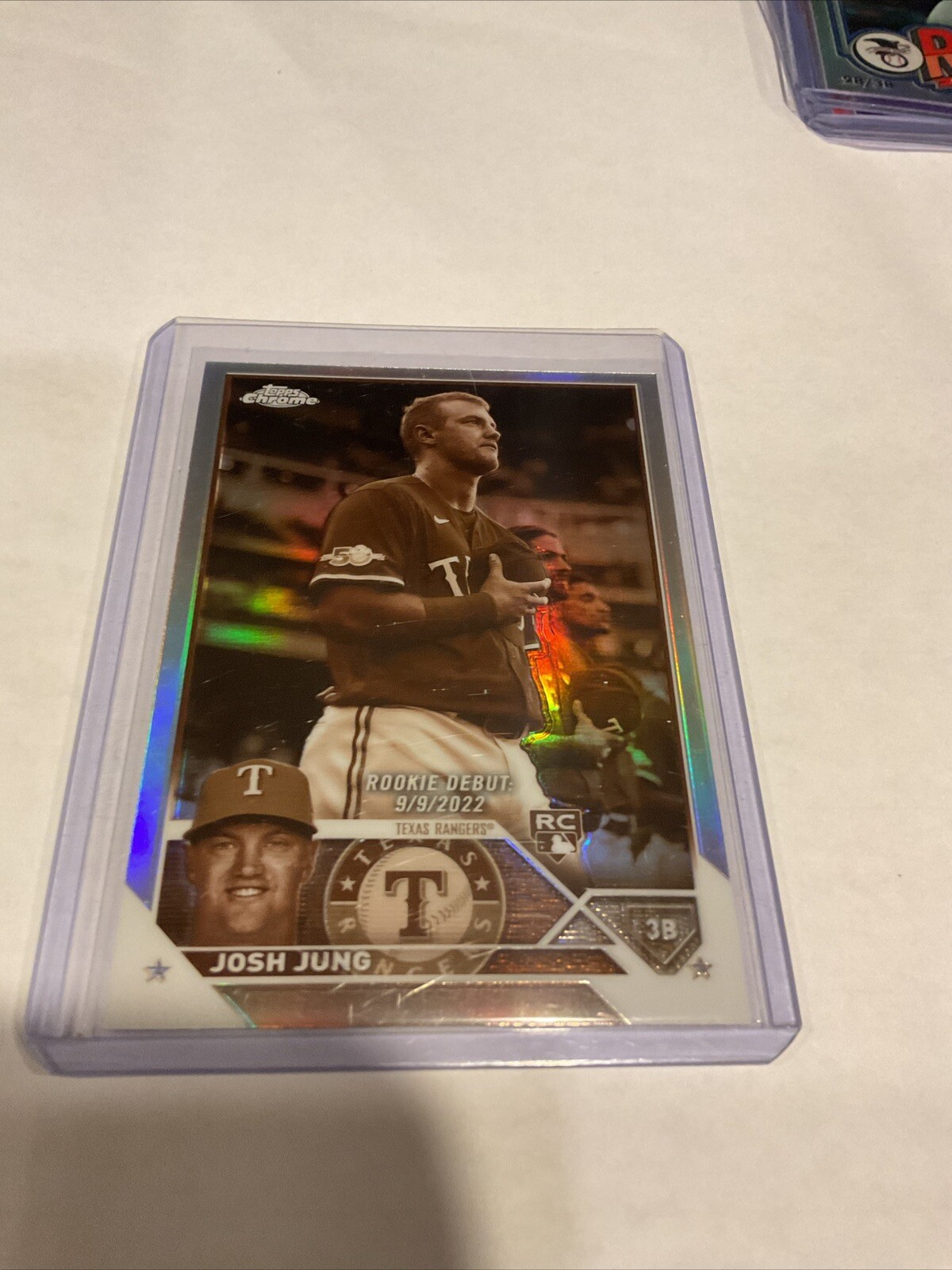 2023 TOPPS CHROME UPDATE SEPIA REFRACTOR JOSH JUNG RC RANGERS #USC51