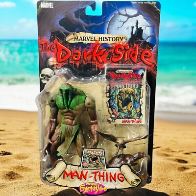 Vtg Marvel History  Dark Side Man-Thing Action Figure Toybiz New Old Stock