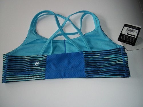 C9 CHAMPION GIRL'S CRISSCROSS SPORT BRA SIZE S COLOR BLUE - Picture 2 of 2