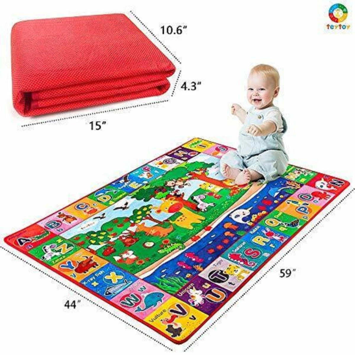 LIVEBOX Alfombra suave para niños de 4 x 6 pies, alfombra de juego para  bebés, niños y niñas, alfombra de sala de juegos para jugar coches  juguetes