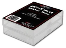 Lot of 40 BCW 25 Count Plastic Baseball Trading Card Slider Boxes 2-piece box