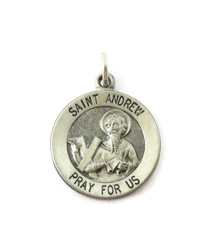 925 Sterling Silver Saint Andrew Medal Pendant Necklace - Religious Charm Jewelry, Gift For Women, Hypoallergenic