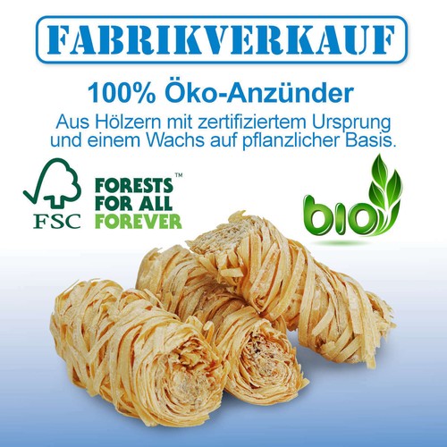 10 kg Anzündwolle als Grill- oder Kaminanzünder - 100% Holzwolle & Wachs - Bild 2 von 7
