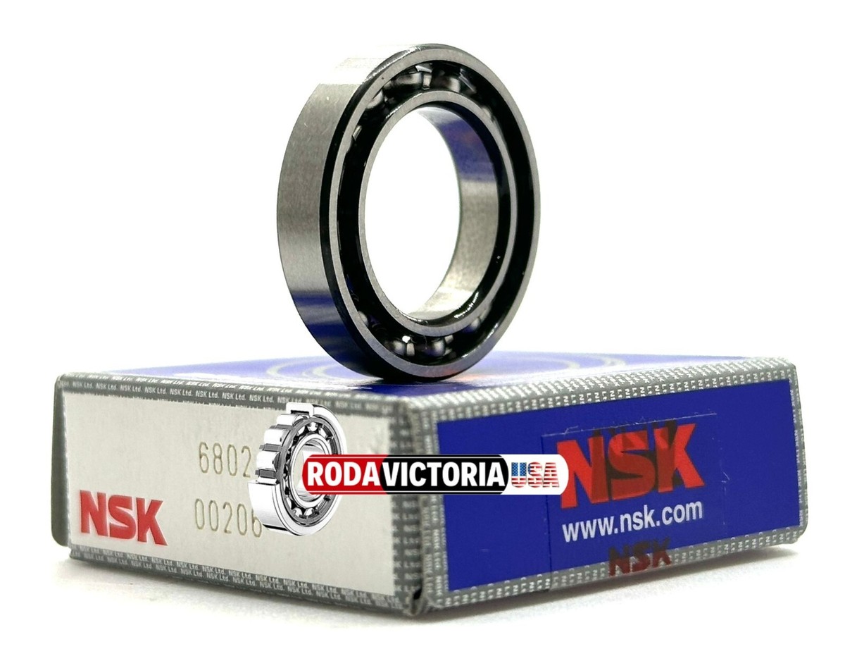 NSK Japan 6802 Deep Groove Ball Bearing Open, No Seals 15x24x5 mm