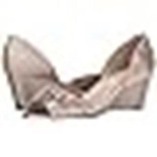 Nine West Emiko Size US 7 M Women's Leather Pull-On Wedge Dress Pump Champagne