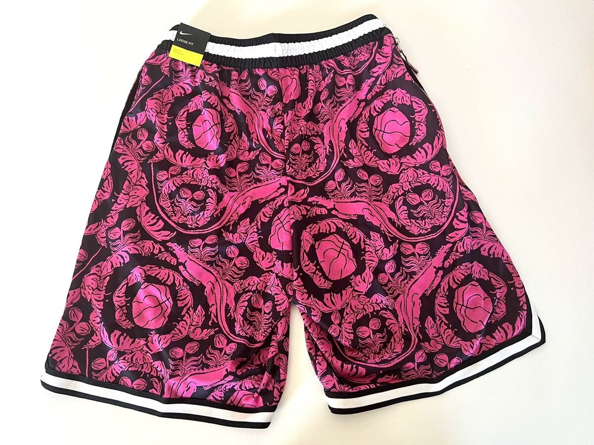 NIKE DNA EXPLORATION BASKETBALL SHORTS LOOSE FIT PINK BLACK CV1905