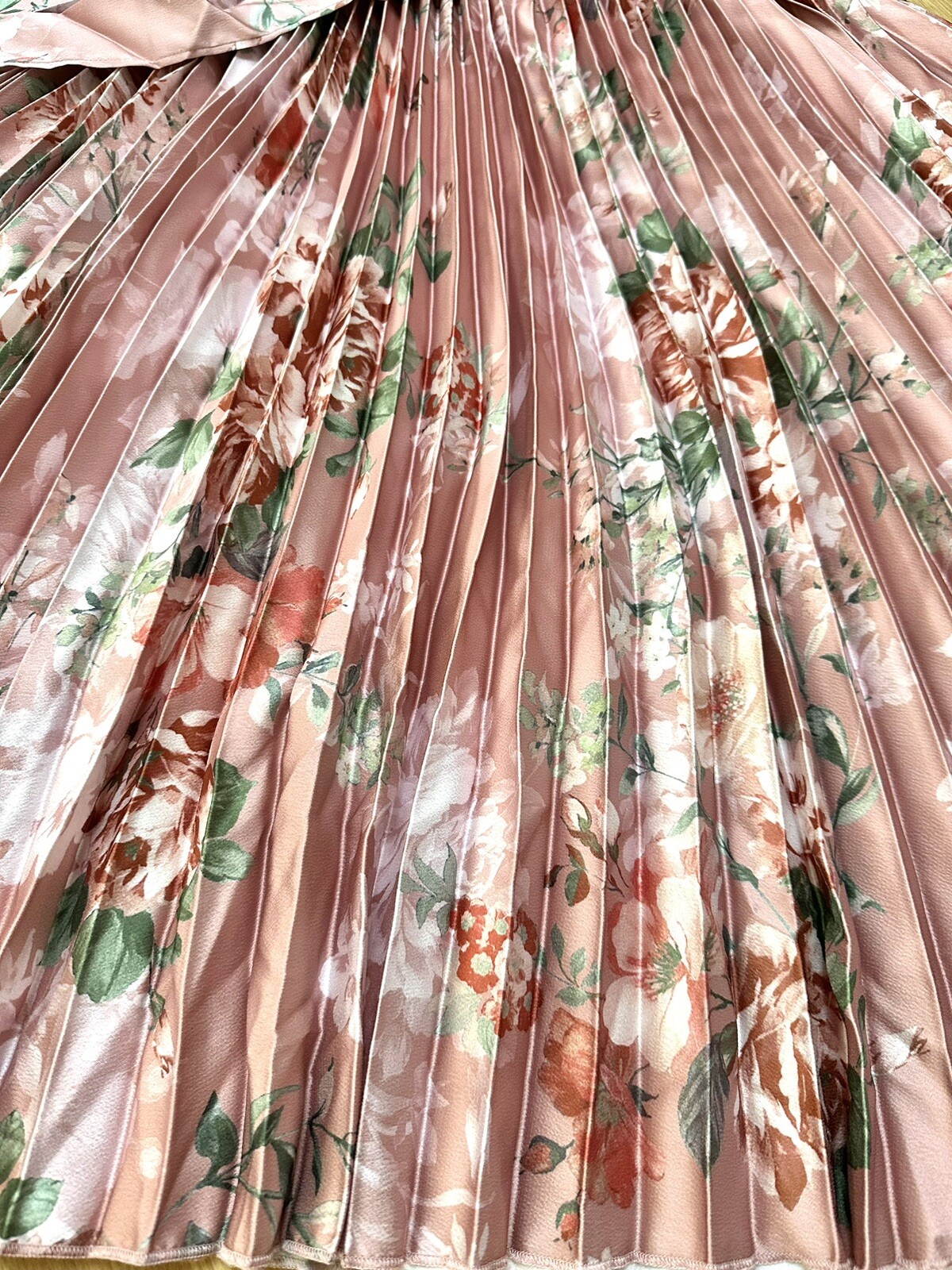 InTheStyle Jac Jossa pleated midi dress 10 Dusty Blush Pink angel sleeve image 8