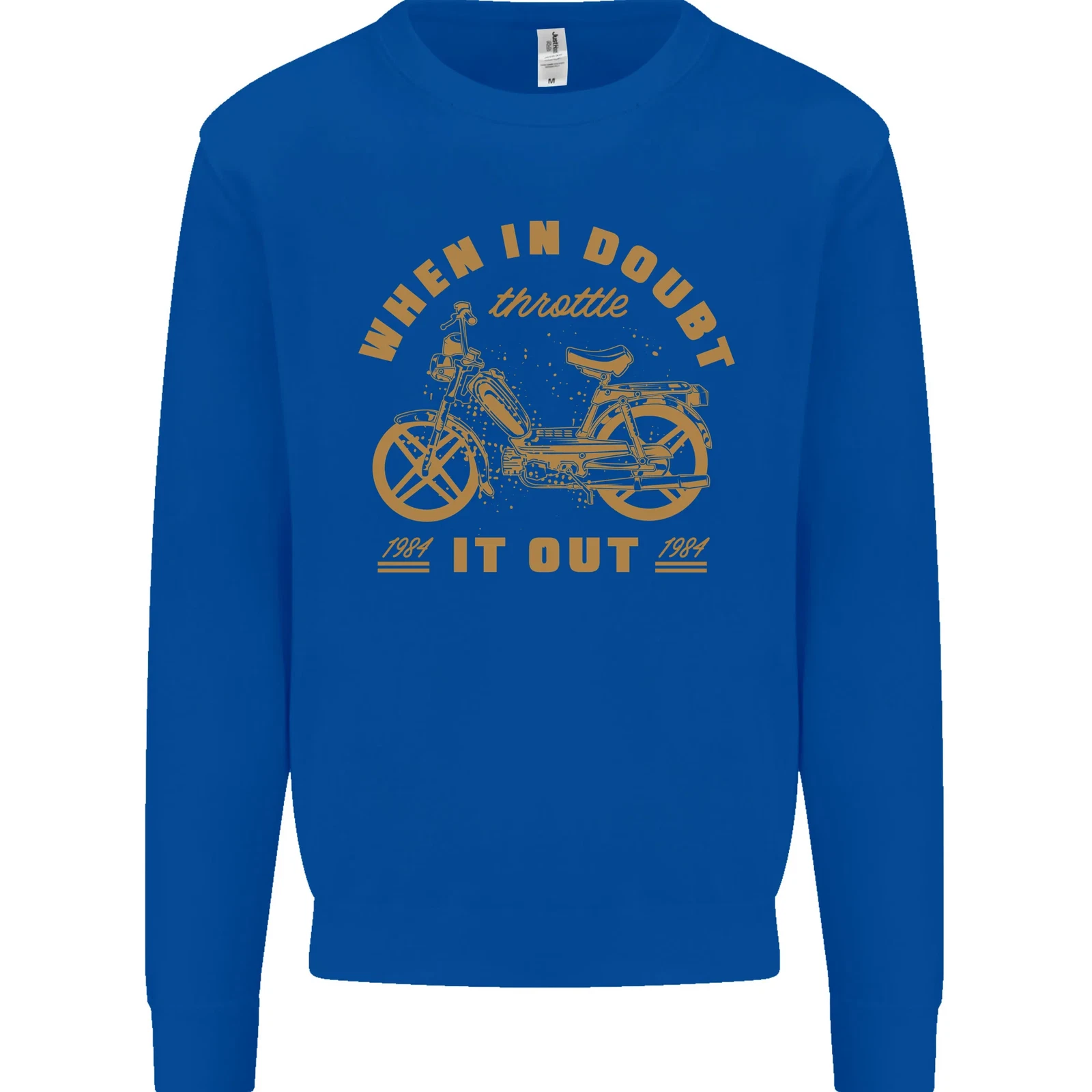 In Doubt Moped Biker Motorcycle Scooter Men's Sweatshirt