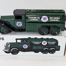 Ertl 1930 Diamond T Red Crown AMOCO Tanker Truck Die Cast Metal Bank 6 VTG