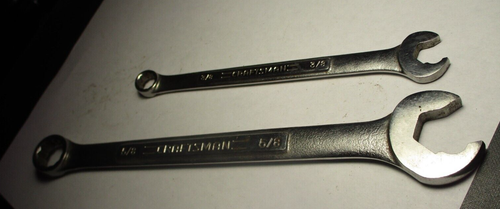 Craftsman 2pc 47856 5/8 47852 3/8 12pt Combination Speed / Quick Wrench USA