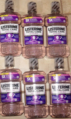 6 x 500 ml Listerine Total Care extra mild Mundspülung Mundwasser NEU OVP