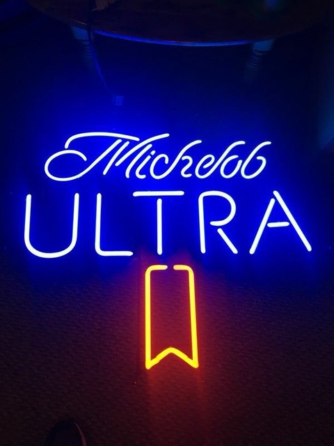 NOUVEAU MICHELOB ULTRA 14 VRAIS VERRE LAMPE DE SIGNER DE NÉON