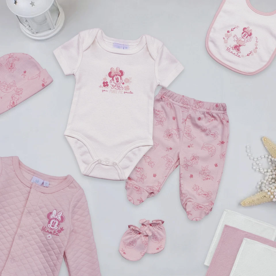 Ensemble Disney Minnie Mouse Coordonné Bébé Fille Cardigan Body 6963 - Photo 3/4