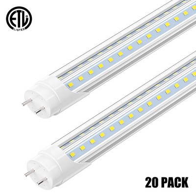 20Pcs Led Tube Light Bulbs T8 4FT 28W G13 Bi Pin LED Shop Garage Ceiling Lights