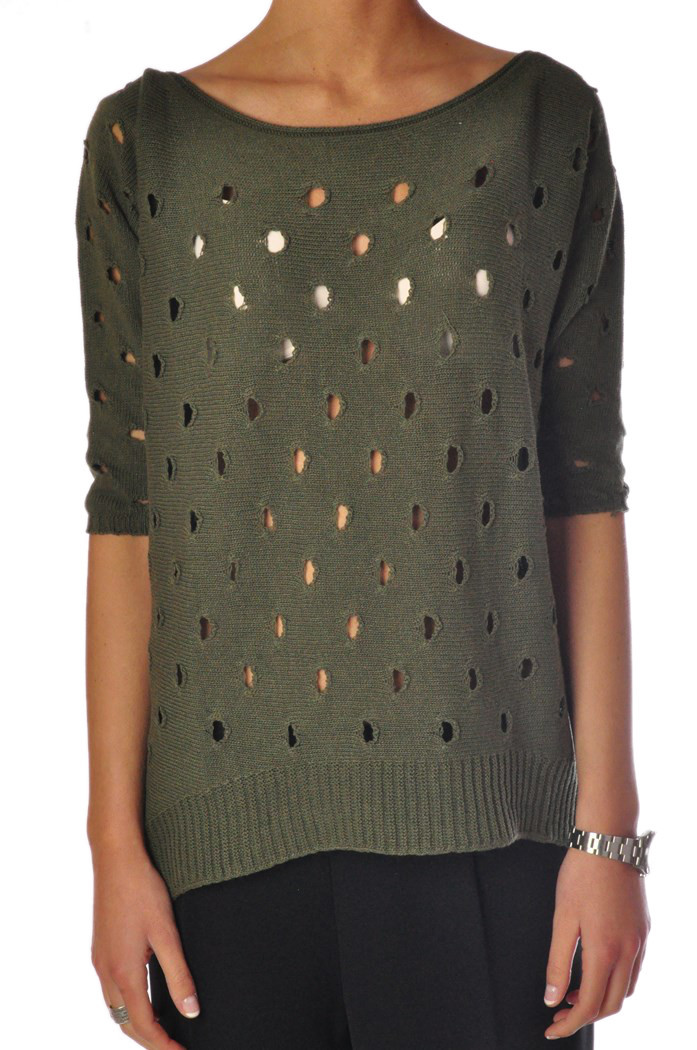 Pink Memories - Knitwear-Sweaters - woman - Green - 838018C183945