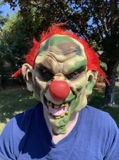 2005 The Paper Magic Group Scary Evil Camo Clown Halloween Latex Mask