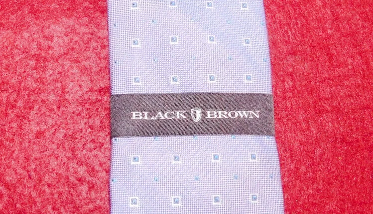 BLACK BROWN 1826 BLUE/LIGHT BLUE SILK/COTTON DOTS TIE - NWT - DESIGNER TIES. Foto 4 de 4