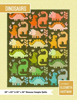 Dinosaurier Elizabeth Hartman Quilt und Kissen Muster Nr.EH-058. Dinosaurier Muster