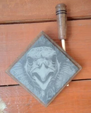 Turkey Slate Call Friction Scratch Pad & Striker Black Walnut Hang on Wall