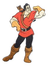 Beauty And The Beast Gaston Character Embroidered 4.5" Tall Iron on Patch