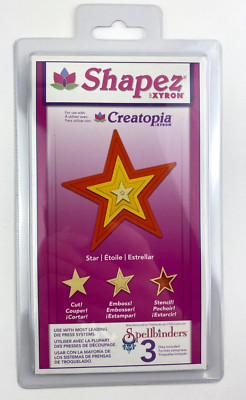 Spellbinders Shapez Creatopia - STAR - 3 dies included - Xyron