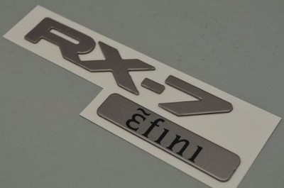MAZDA OEM GENUINE REAR SIDE SILVER RX-7 Efini EMBLEM DECAL STICKER FOR RX7 FC FD