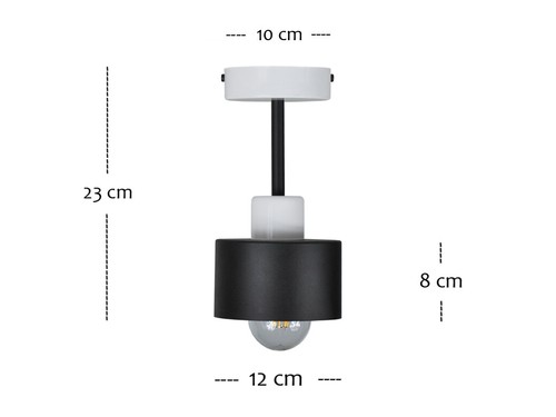 Decken Lampe schwarz weiß Leuchte Ess Wohn Schlaf Zimmer Beleuchtung OST1010AN - Bild 15 von 24