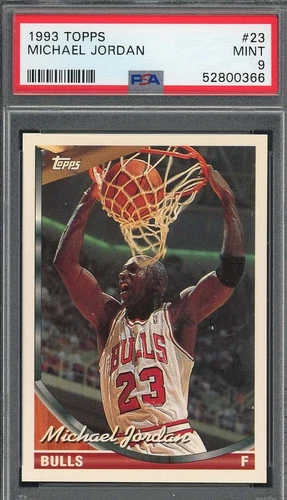 Michael Jordan 1993 Topps Basketball Card #23 Graded PSA 9