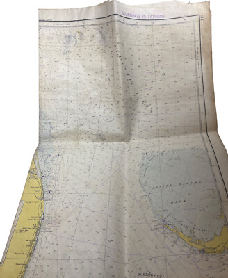 1971 USPS Course Plotter & Cape Canaveral To Key West 1973  Map 1112 31''x47''