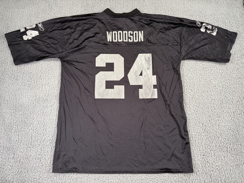 Charles Woodson NFL Oakland Raiders Jersey Black Men’s XL Vintage Reebok Logo