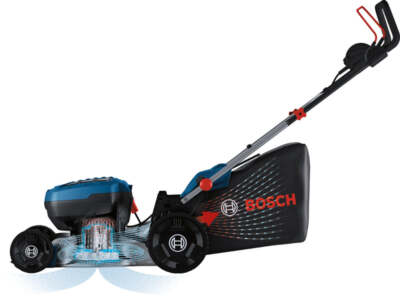 Bosch 18V Akku Rasenmäher GRA 18V246 blau inkl. 2x 5,5Ah Akku