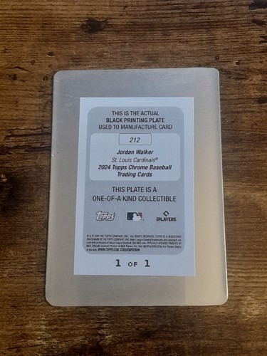 2024 Topps Chrome JORDAN WALKER 1/1 Black Printing Plate SSP - Picture 2 of 2