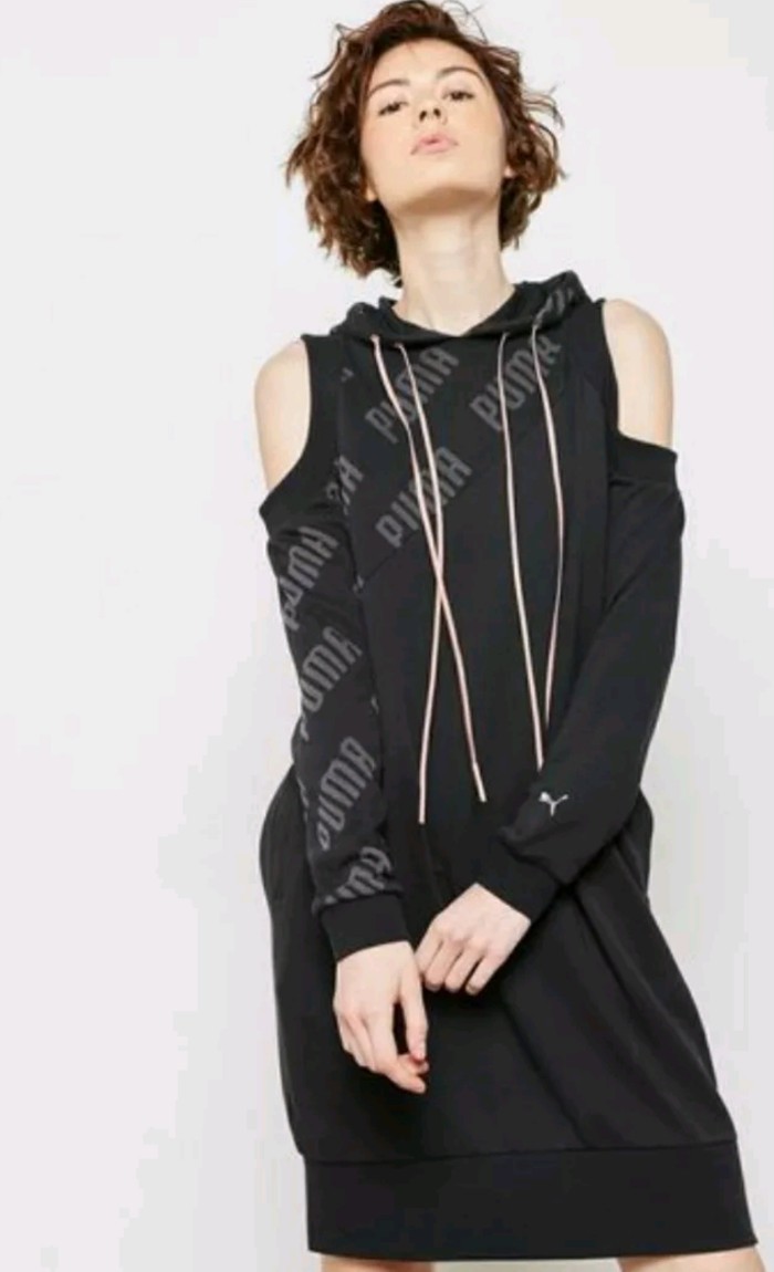 cold shoulder hoodie dress