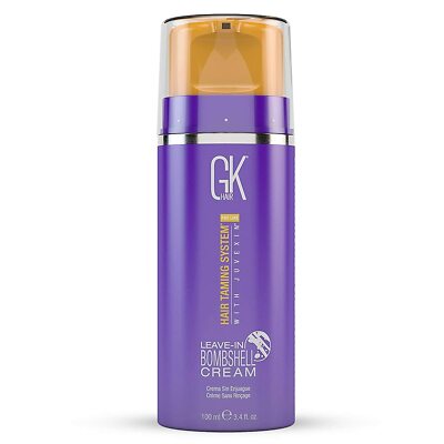 GK HAIR Leave In Bombshell Purple Cream Conditioning Smoothing Frizz blond hair